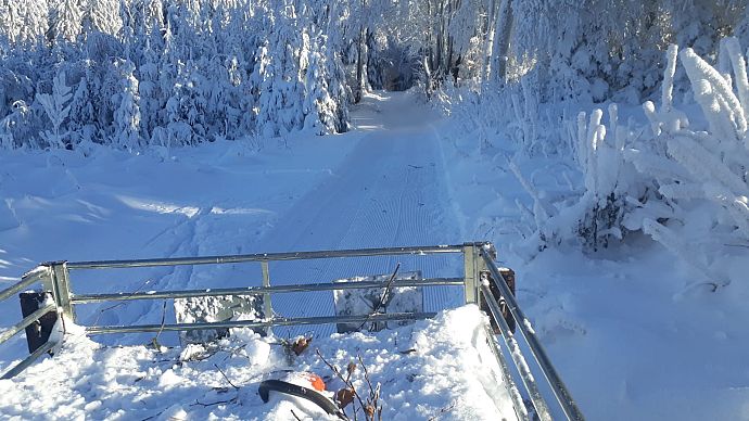 Hřebenovka Cáb - Soláň pročištěna a projeta rolbou